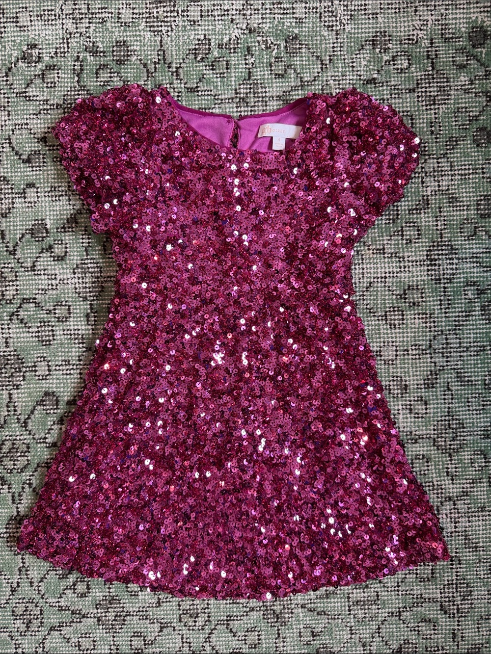 GB girls Sequin Dress - Magenta